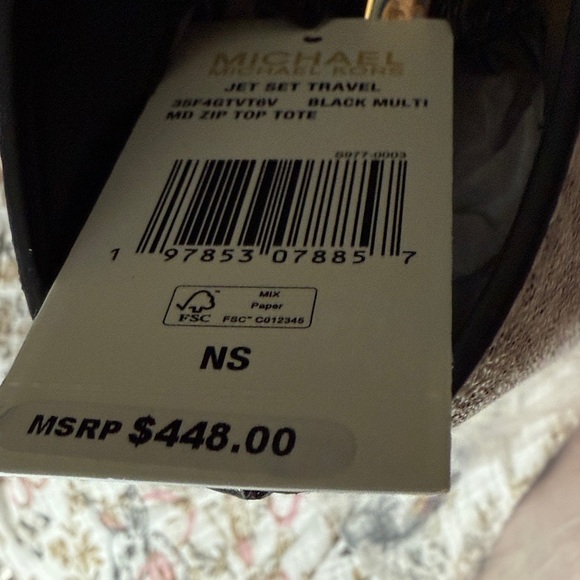 Michael Kors Two-Tone Black and Cream Tote - Picture 2 of 5